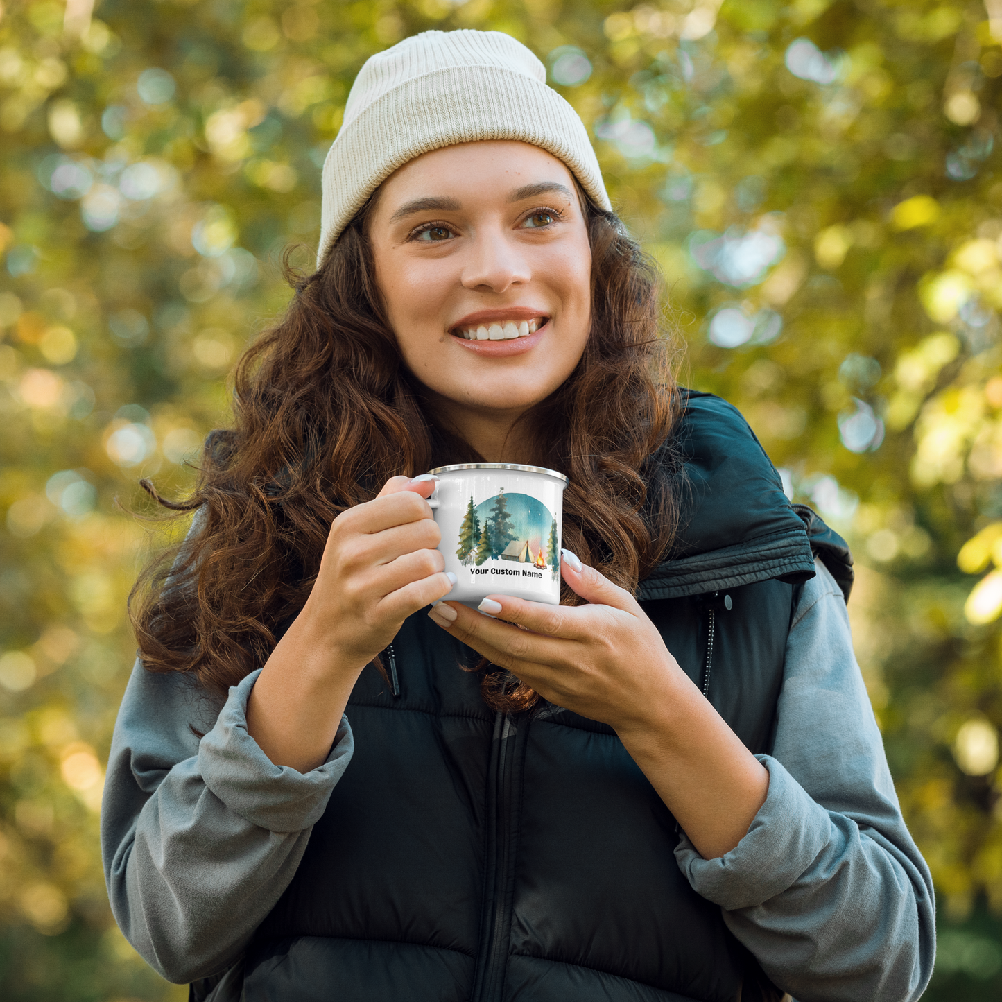 Personalized Mountain Camping Mug - Adventure Coffee Mug - Couple Gift - Group Gift Custom Name and Phrase