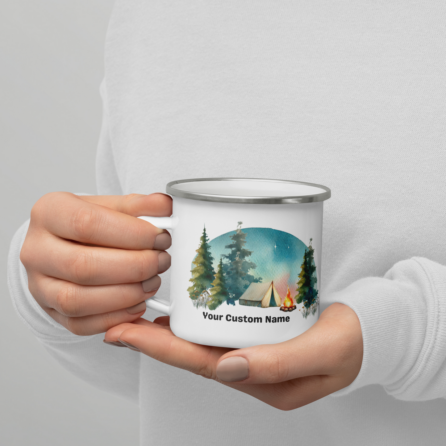 Personalized Mountain Camping Mug - Adventure Coffee Mug - Couple Gift - Group Gift Custom Name and Phrase