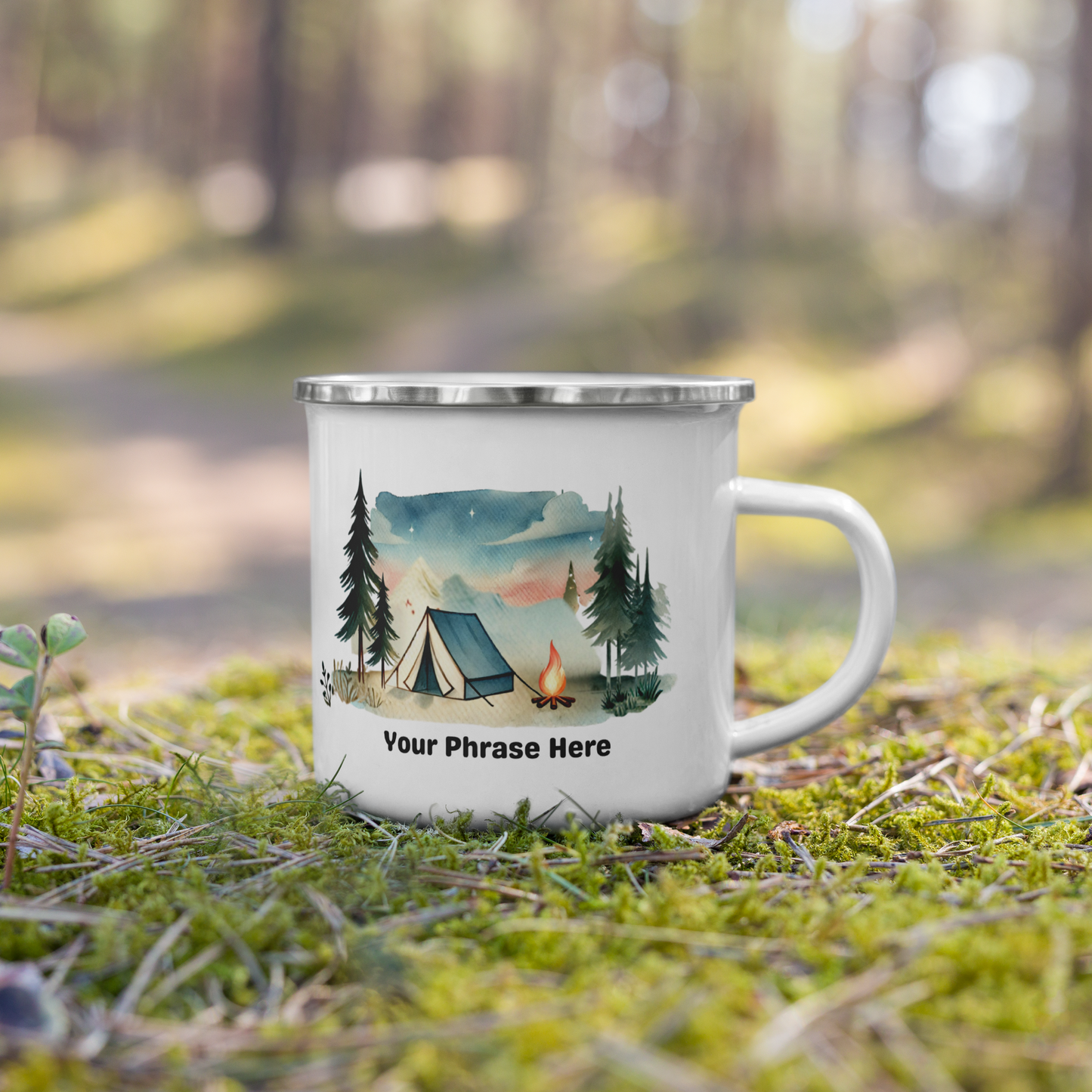 Personalized Mountain Camping Mug - Adventure Coffee Mug - Couple Gift - Group Gift Custom Name and Phrase