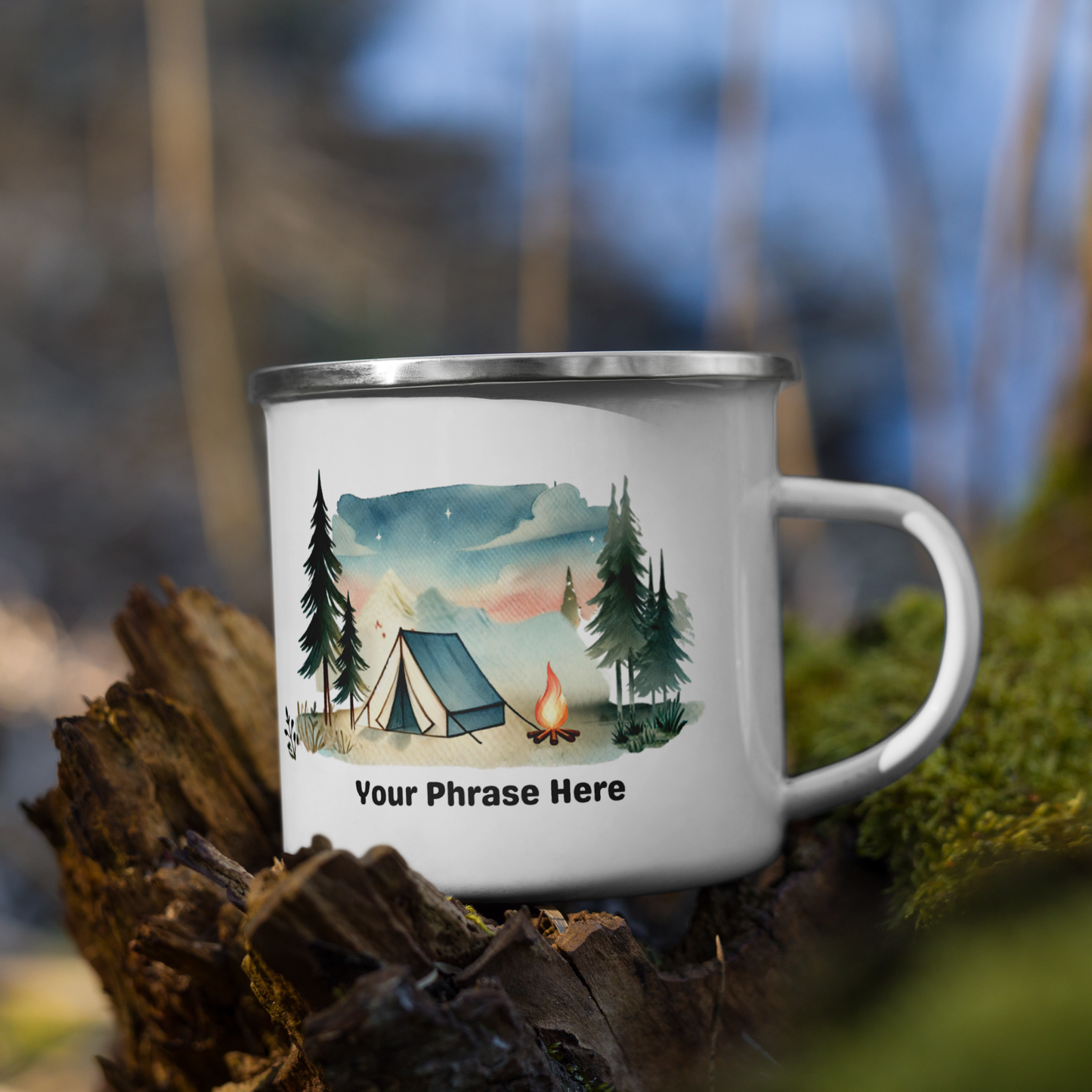 Personalized Mountain Camping Mug - Adventure Coffee Mug - Couple Gift - Group Gift Custom Name and Phrase