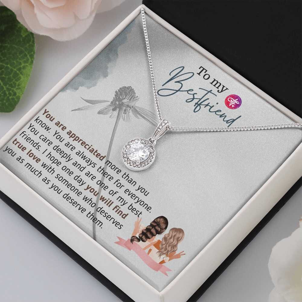 You Are Appreciated - Gift from Bestfriend Eternal Hope Necklace Jewelry with Pendant Gift and Message Card For Newly Breakup Broken Hearted