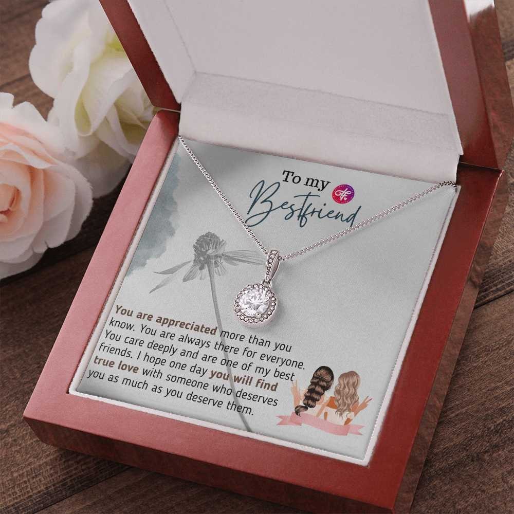 You Are Appreciated - Gift from Bestfriend Eternal Hope Necklace Jewelry with Pendant Gift and Message Card For Newly Breakup Broken Hearted