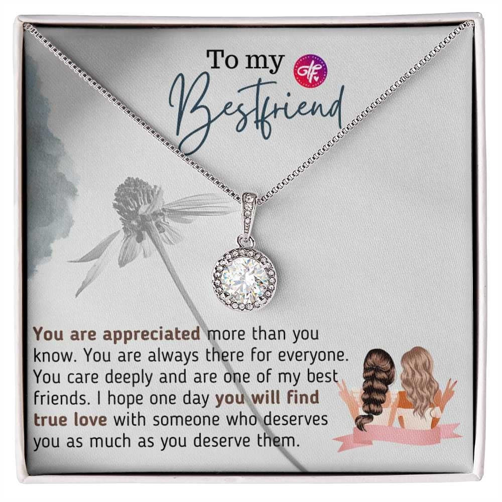 You Are Appreciated - Gift from Bestfriend Eternal Hope Necklace Jewelry with Pendant Gift and Message Card For Newly Breakup Broken Hearted