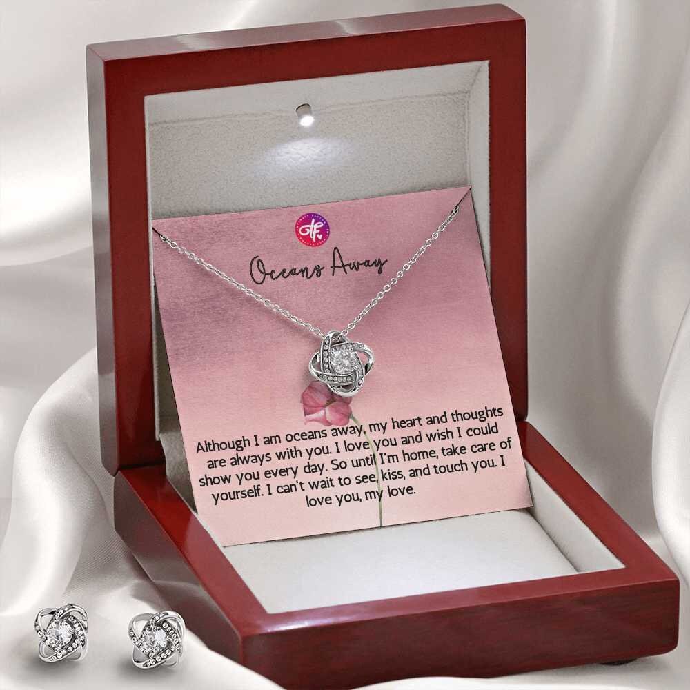 Oceans Away - Long Distance Relationship - Best Gift For Wife or Girlfriend - Gift From Husband - Gift From Boyfriend