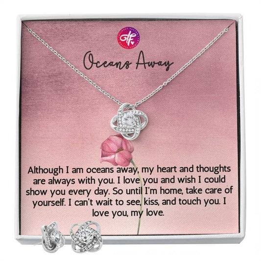 Oceans Away - Long Distance Relationship - Best Gift For Wife or Girlfriend - Gift From Husband - Gift From Boyfriend