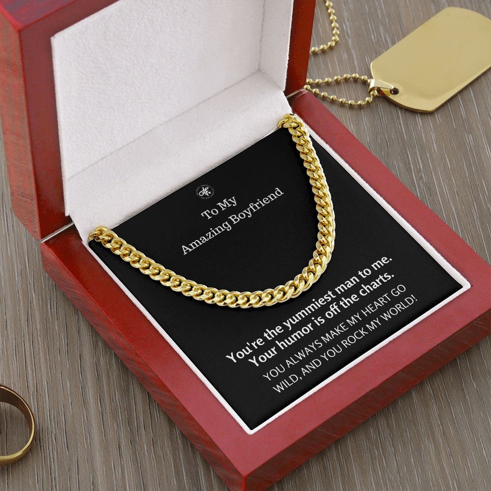 Witty Message Gift For Boyfriend, Boyfriend Necklace, Anniversary Gift For Boyfriend, Message Card With Box, Birthday Present