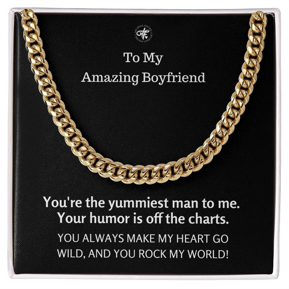 Witty Message Gift For Boyfriend, Boyfriend Necklace, Anniversary Gift For Boyfriend, Message Card With Box, Birthday Present