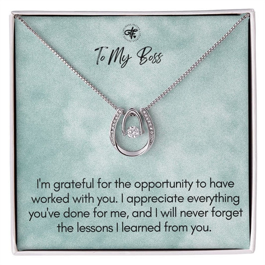 Necklace Gift For Mentor, Gift For Manager, Gift For Lady Boss, Girl Boss, Necklace Gift For Boss, Message Card For Boss