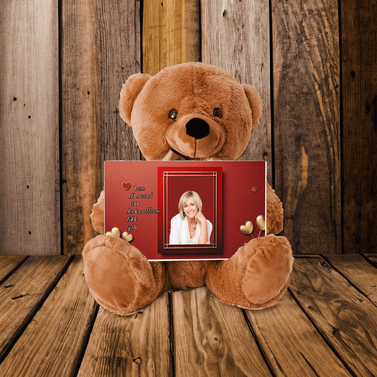 ILOVEU Personalized Teddy Bear with Sign - Gift For Mom