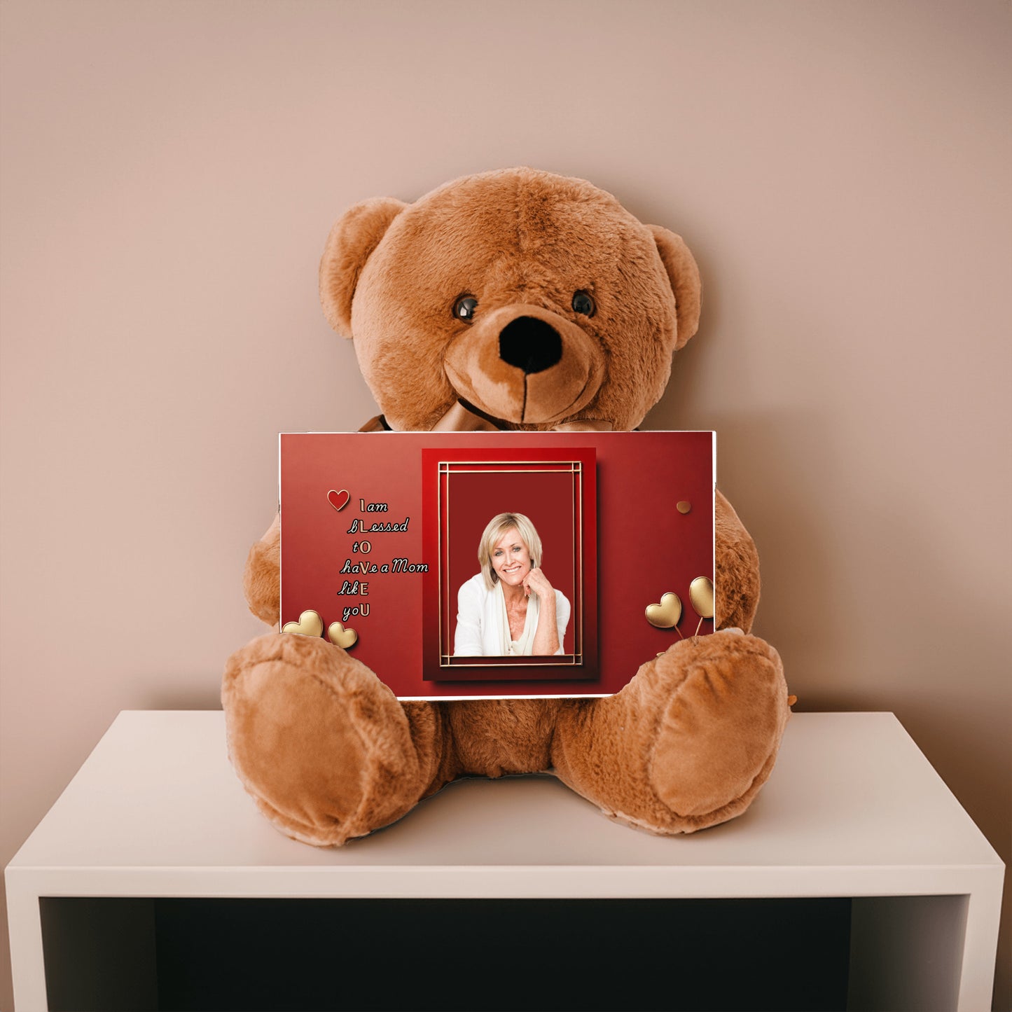 ILOVEU Personalized Teddy Bear with Sign - Gift For Mom